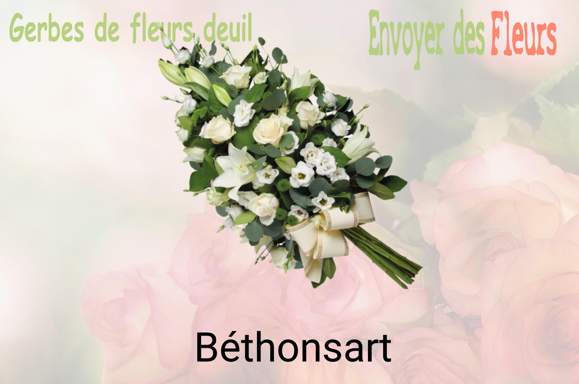 Gerbe de fleurs de deuil livrée à Béthonsart
